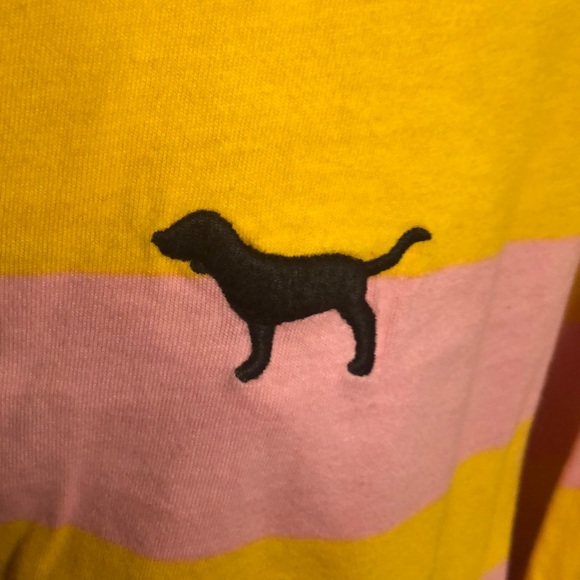 Long Selves Pink and Yellow Polo By Pink - Picture 4 of 4
